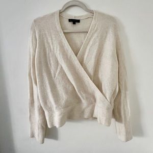 Banana Republic Cream Wrap Sweater